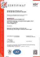 Preview of the EN ISO 9001:2015 and EN ISO 14001:2015 certificate